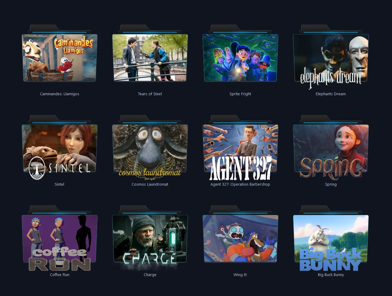 Crynet Showcase folder icons