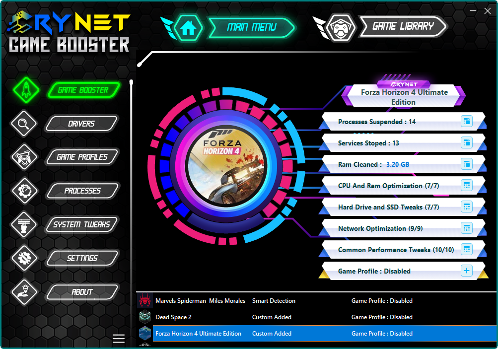 Crynet Game Booster screenshot